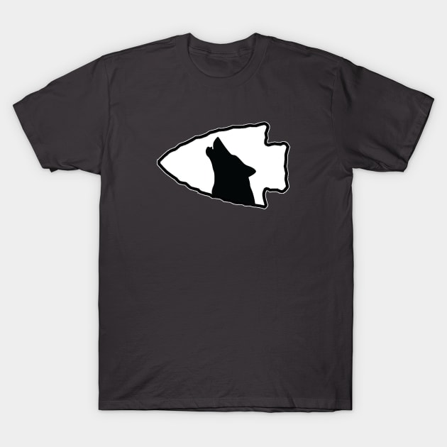 Howling Wolf Arrowhead - 1 T-Shirt by Brightfeather